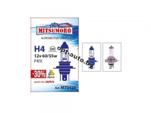 Автолампы MITSUMORO   Н4    12v    60/55w P43t (стандарт)