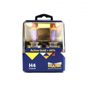 Автолампы МАЯК ACTIVE   Н 4 12V 60/55W P43t Gold +60% (72420AG+60)