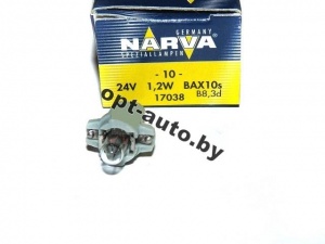 Автолампы Narva   24v     1,2w (BAX10s) серая (17038)