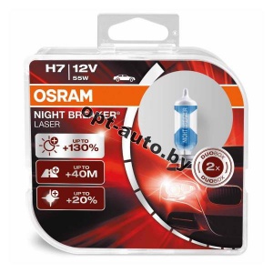 Автолампы Osram NIGHT BREAKER LASER H7 12v +130% DUOBOX