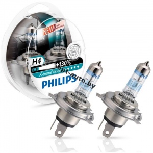 Автолампы Philips  Н4 12v60/55w +130% X-tremeVision набор 2 шт.