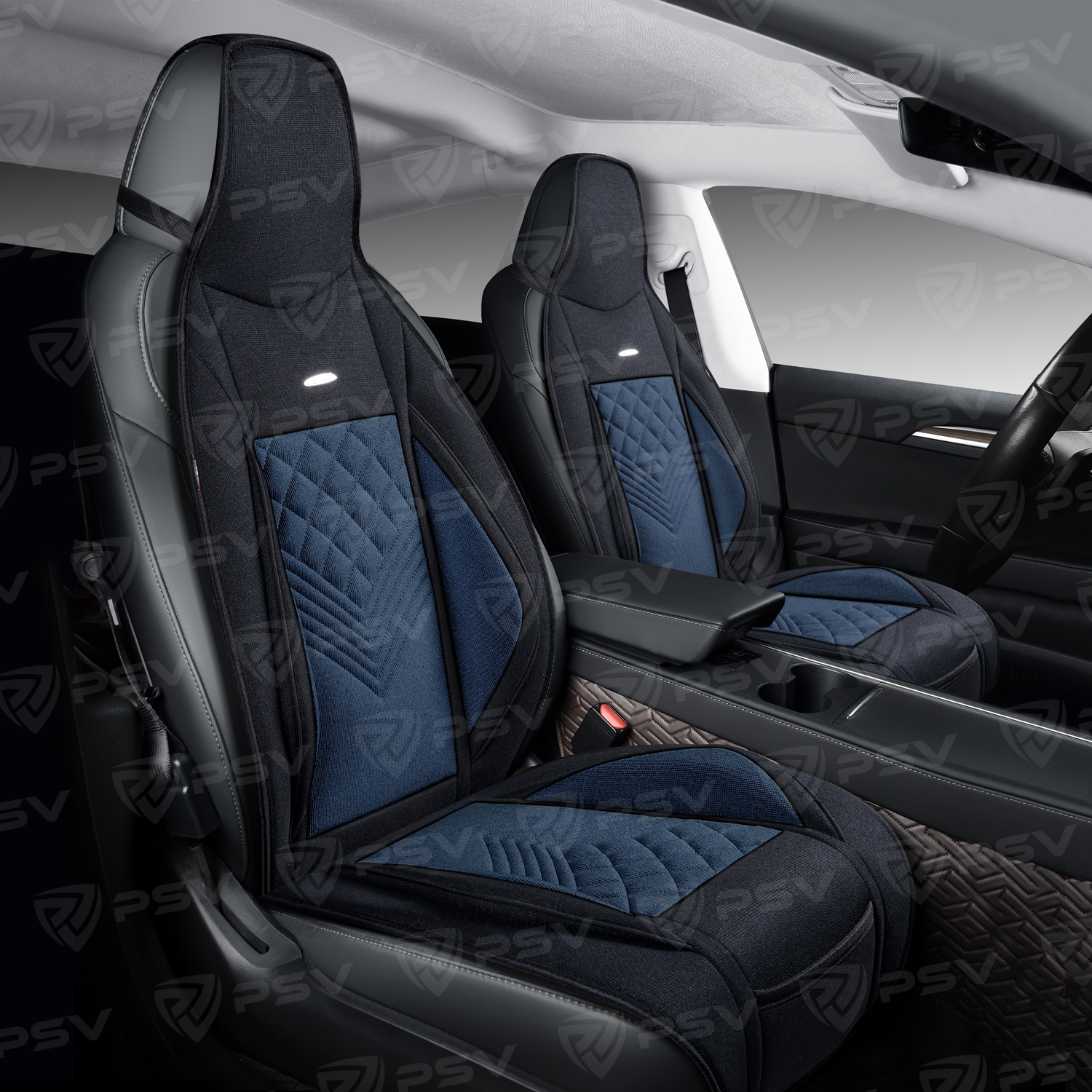 Накидки PSV Avrora FRONT (Черно-Синий), на переднее сиденье (1 шт.)